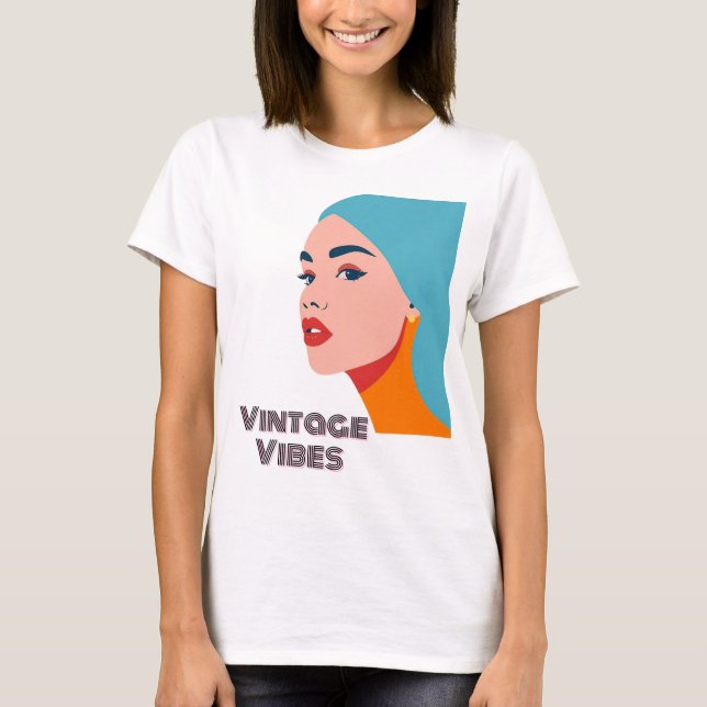 Retro Pop Art Woman - Bold & Stylish Illustration T-Shirt (Vorderseite)