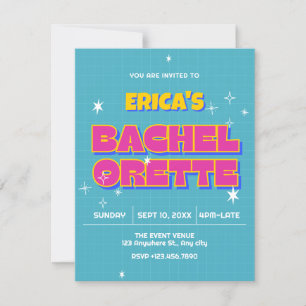 Retro Pop Bachelorette Einladung