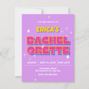 Retro Pop Bachelorette Einladung
