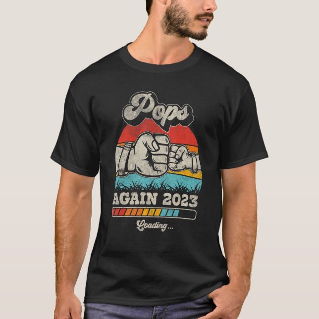 Retro-Pop beladen erneut Est 2023 Zukunftsweisende T-Shirt (Vorderseite)