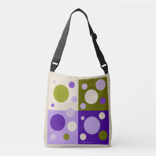 RETRO POP CIRCLE TOTE BAG. TRAGETASCHEN MIT LANGEN TRÄGERN
