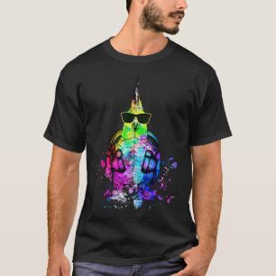 Retro Pop Cockatiel Bird Portrait mit Kopfhörer T-Shirt