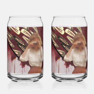 Retro Pop Collage Art Drinkware Set