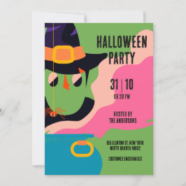 Retro-Pop Halloween Vintages KostümParty Einladung