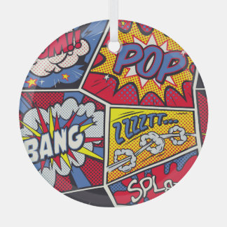 Retro Pop Kunst, Comic Schreien Muster. Ornament Aus Glas