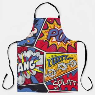 Retro Pop Kunst, Comic Schreien Muster. Schürze