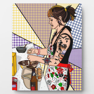 Retro Pop Kunst, Dichtung und Musik Fotoplatte