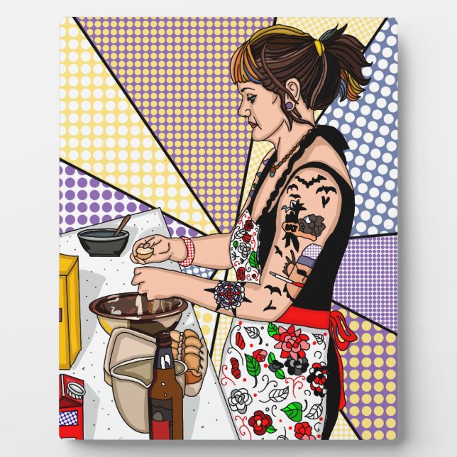 Retro Pop Kunst, Dichtung und Musik Fotoplatte (Vorderseite)