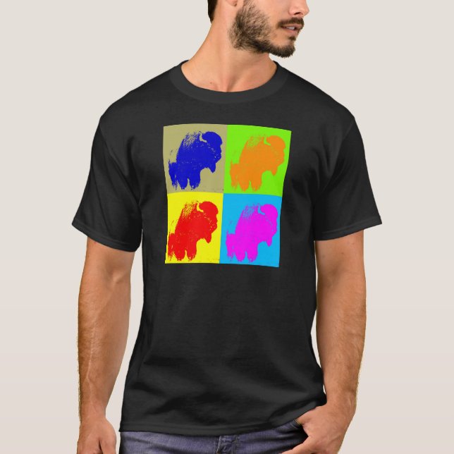 Retro Pop Kunst, Dichtung und Musik T-Shirt (Vorderseite)