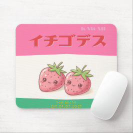 Retro Pop Strawberry Charm - Harajuku Kawaii Style Mousepad