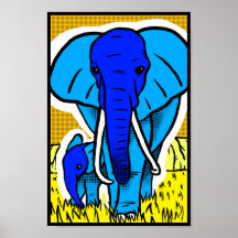 Retro Popart Elephant