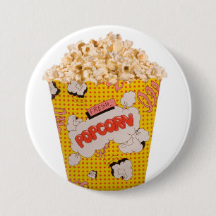 Retro Popcorn - Farbe Button