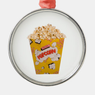 Retro Popcorn - Farbe Silbernes Ornament