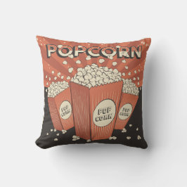 Retro Popcorn Party Throw Kissen