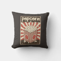 Retro Popcorn Throw Kissen