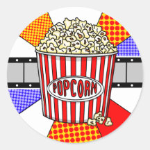 Retro Popcorn und Filmstrip Pop