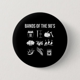 Retro-Popmusikbands der 90er Rock Funny Vi Button