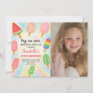 Retro Popsicle Einladung zum Geburtstag