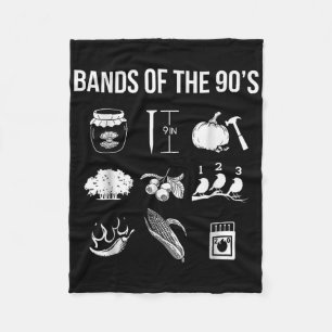 Retro Popular Music Bands aus den 90er Jahren Rock Fleecedecke