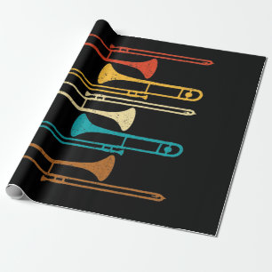 Retro Posaune - Jazz Geschenkpapier