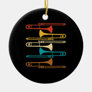 Retro Posaune - Jazz Keramik Ornament