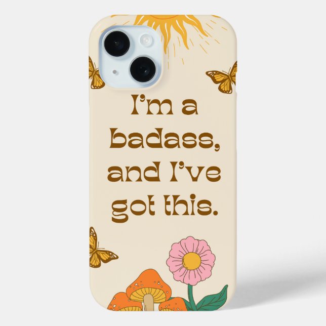 Retro Positive Girly Self Motivierend Case-Mate iPhone Hülle (Rückseite)