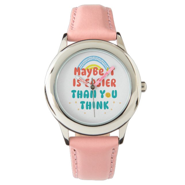 Retro Positive Zitat eWatch Uhr (Vorderseite)
