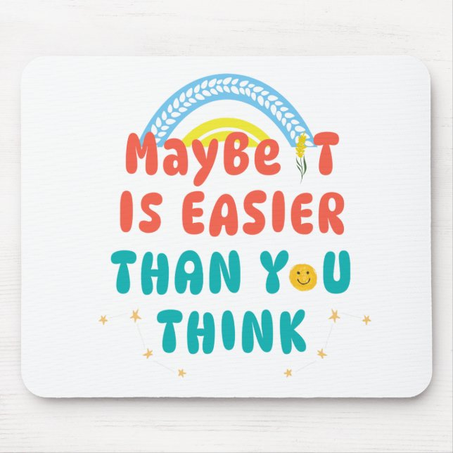 Retro Positive Zitat-Mauspad Mousepad (Vorne)
