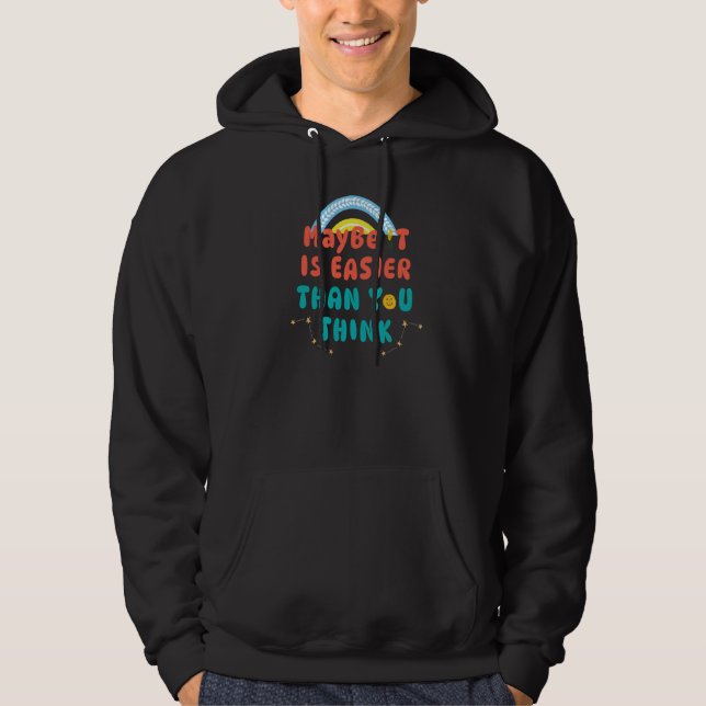 Retro Positives Zitat Hoodie (Vorderseite)