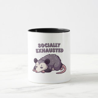 Retro Possum Recharge Mode Color Inside Mug