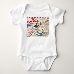 Retro post Briefmarke, Vintage Sammlung. Baby Strampler