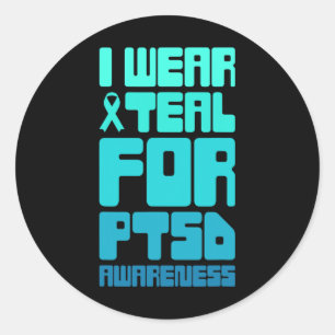Retro Post Traumatic Stress Ptsd Awareness 1 Runder Aufkleber