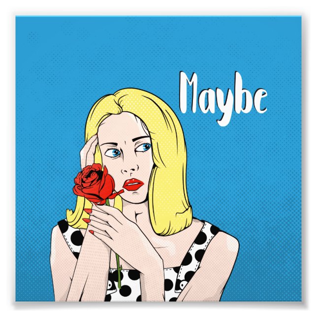 Retro Poster Vielleicht Frau (Vorne)