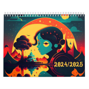 Retro Posters Collection 2 Jahre Kalender 2024-202