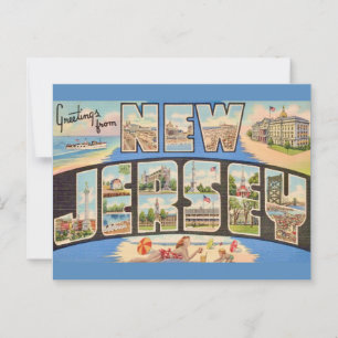 Retro-Postkarte aus New Jersey Postkarte