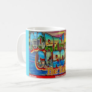 Retro-Postkarte aus North Carolina Kaffeetasse