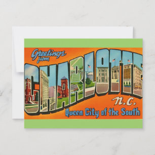 Retro-Postkarte Charlotte NC Postkarte