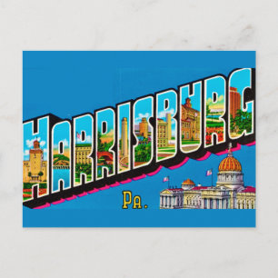 Retro-Postkarte Harrisburg PA Postkarte