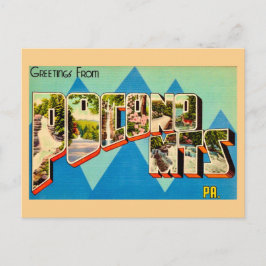 Retro-Postkarte Pocono Mountains Postkarte