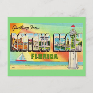 Retro-Postkarte von Daytona Beach Postkarte