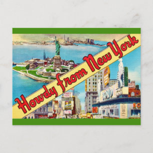 Retro-Postkarte von New York City Postkarte
