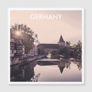 Retro-Postkarte von Nürnberg, Deutschland Magnetkarte