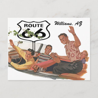 Retro-Postkarten-Route-66-Zwischenstopp-Promo-Stra Postkarte