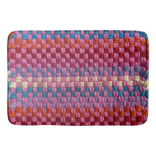 Retro Potholder Design Badematte (Vorderseite)