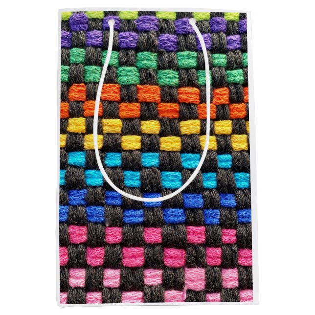Retro Potholder Karo Design Geschenktüte (Vorderseite)