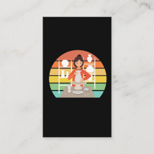 Retro-Potterie Keramik Kiln Visitenkarte