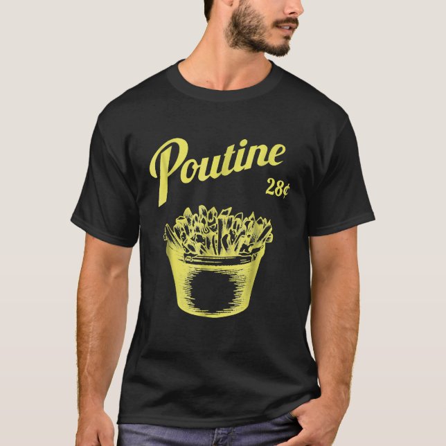 Retro Poutine   Canada   Montreal T-Shirt (Vorderseite)