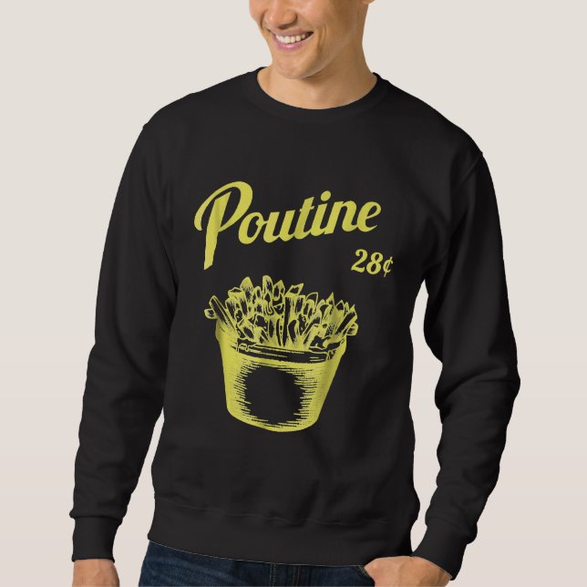 Retro Poutine   Kanada   Montreal Sweatshirt (Vorderseite)