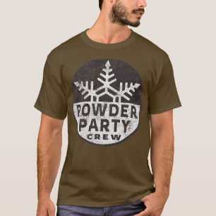 Retro Powder Party Crew Schneeflocken Schnee Skila T-Shirt