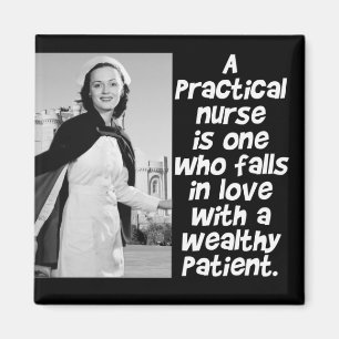 RETRO PRAKTISCHE KRANKENSCHWESTER - SPASS - LPN MAGNET